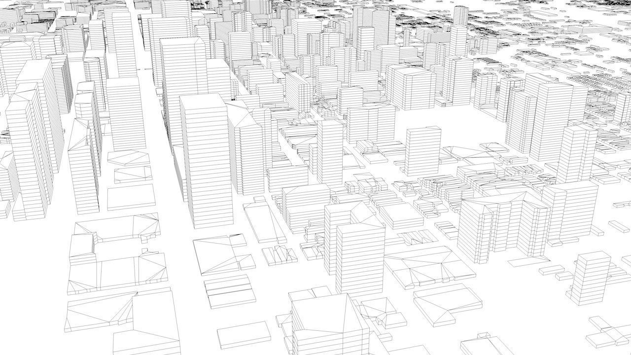 Philadelphia Downtown Streets and Buildings 3D model_7