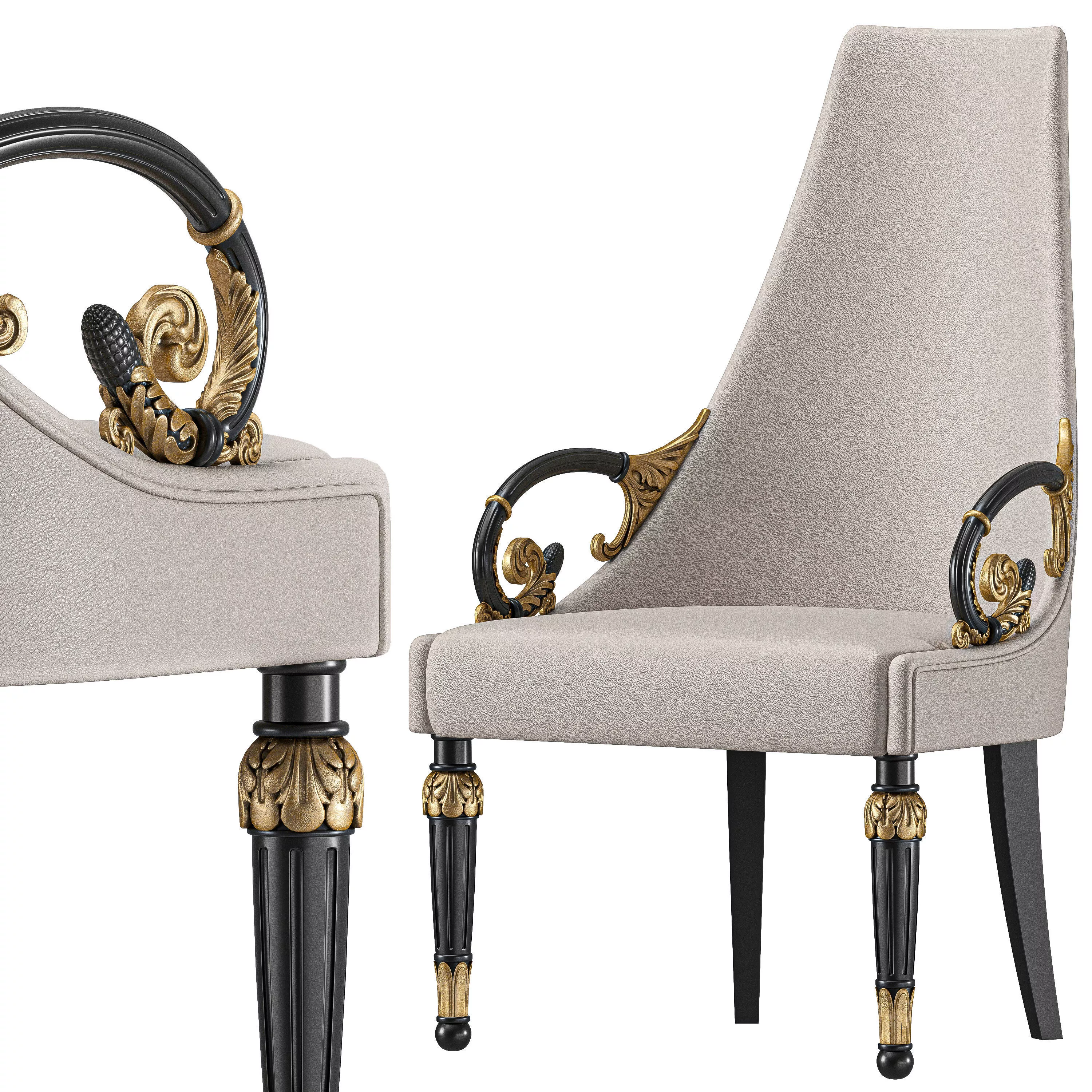 v itas dining chair 3D model