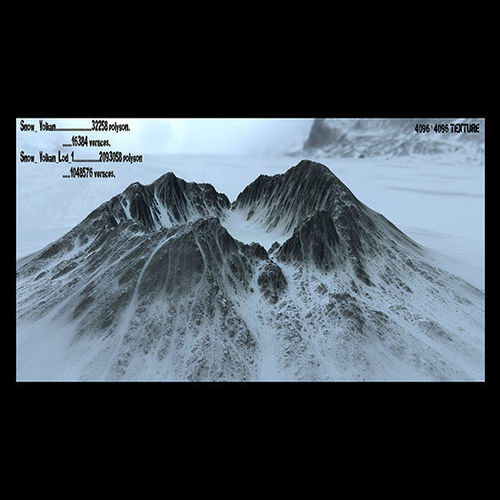 snow crater 01 Low-poly 3D model