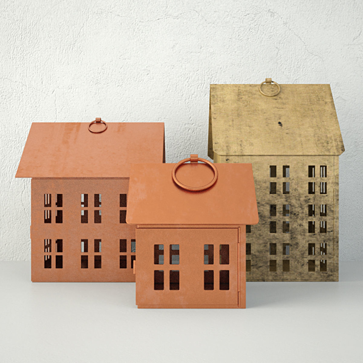 Nordic House Lanterns 3D model_3