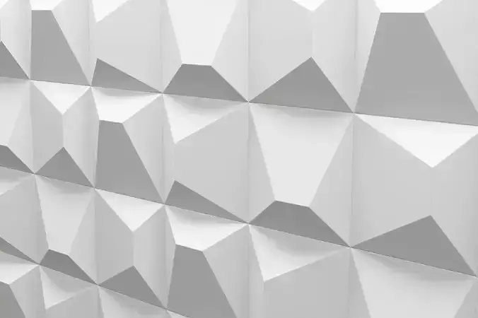 3d Tiles wall with triangles