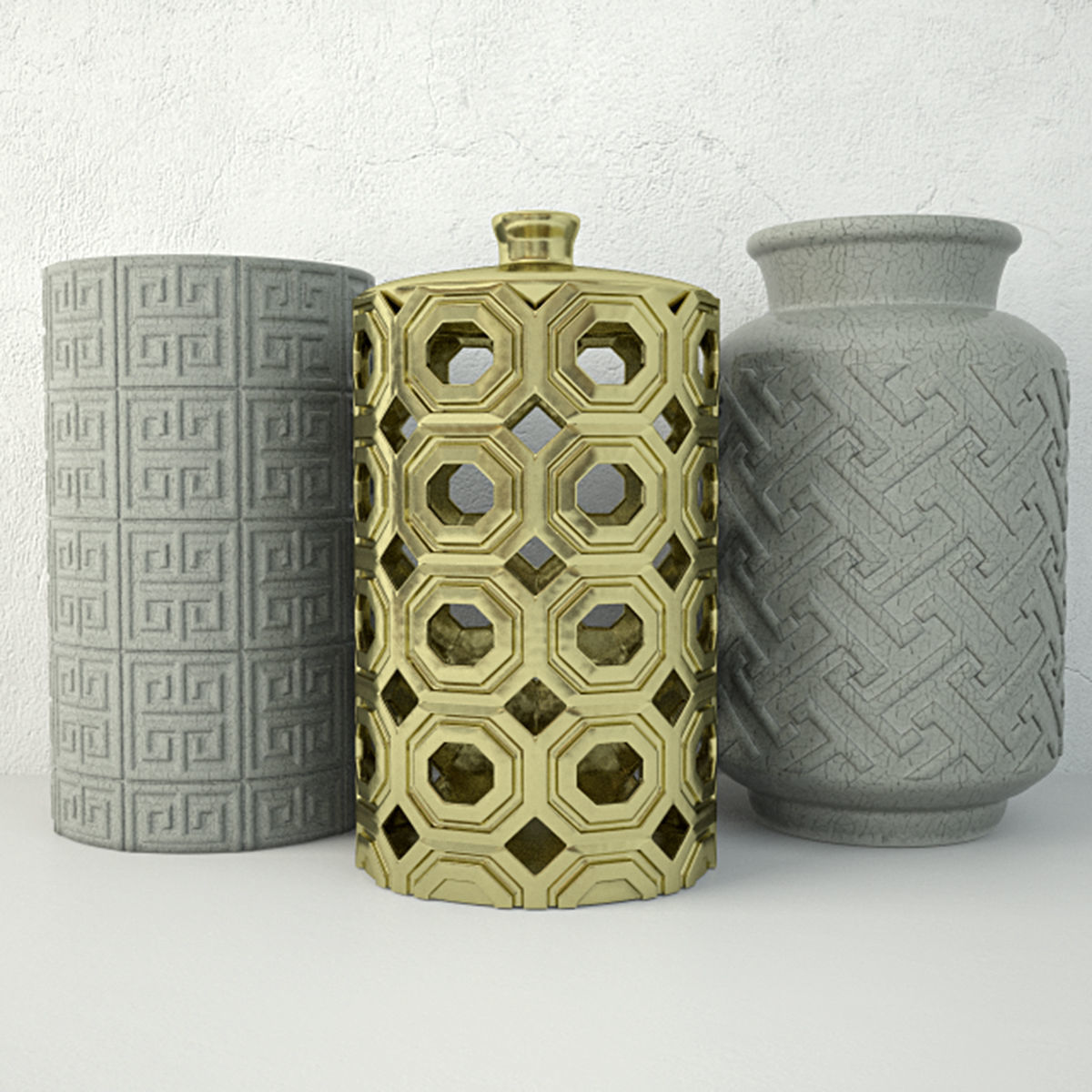 Porcelain Vases 3D model_1