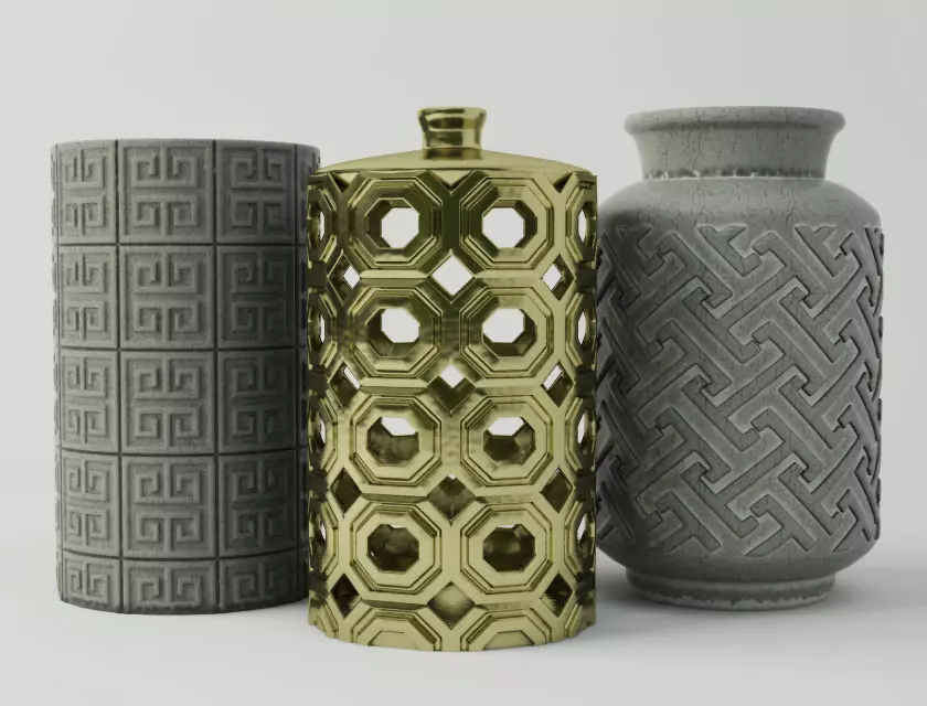 Porcelain Vases 3D model_0