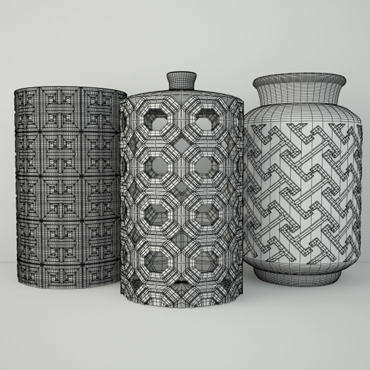 Porcelain Vases 3D model_2