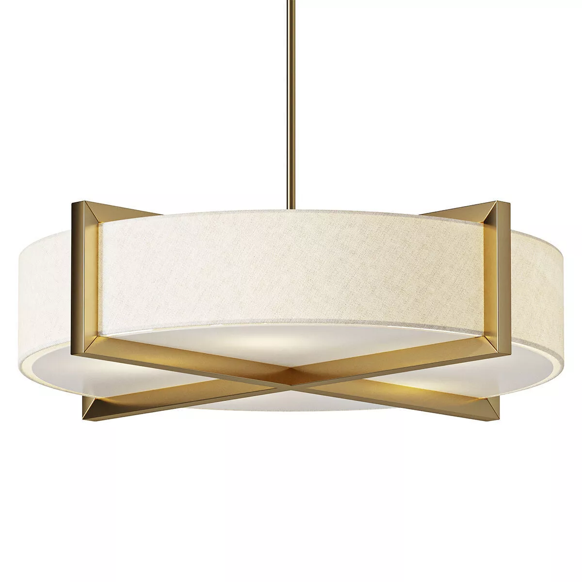 Uttermost Cresson Brass Linen Pendant 3D model