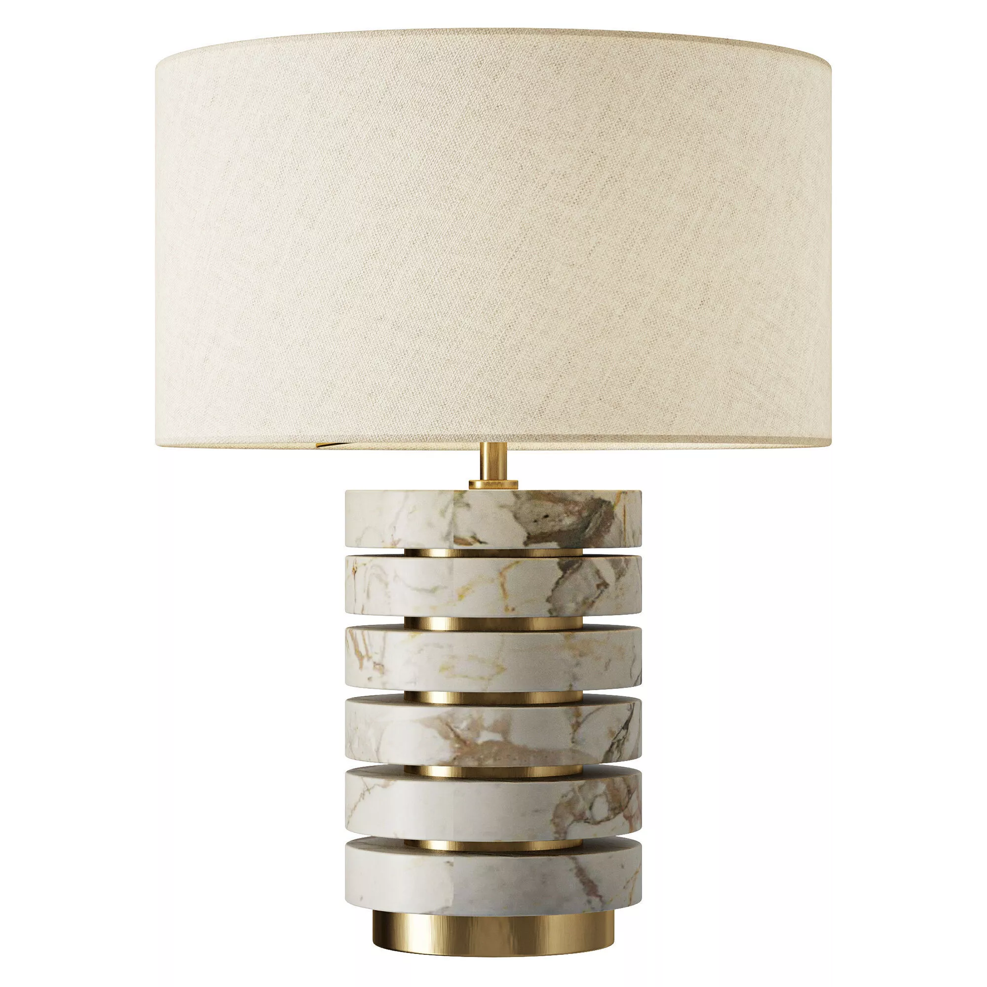 Visual Comfort Diski Alabaster Brass Table Lamp 3D model
