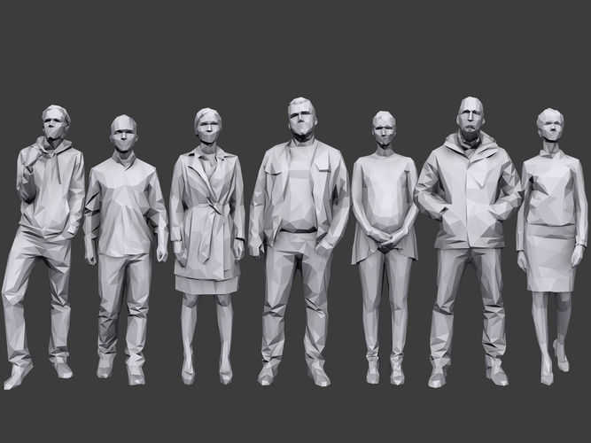 Lowpoly People Casual Pack