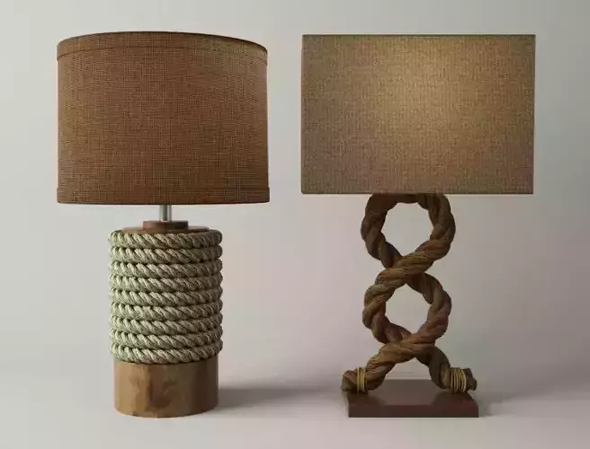 Rope Table Lamps 3D model