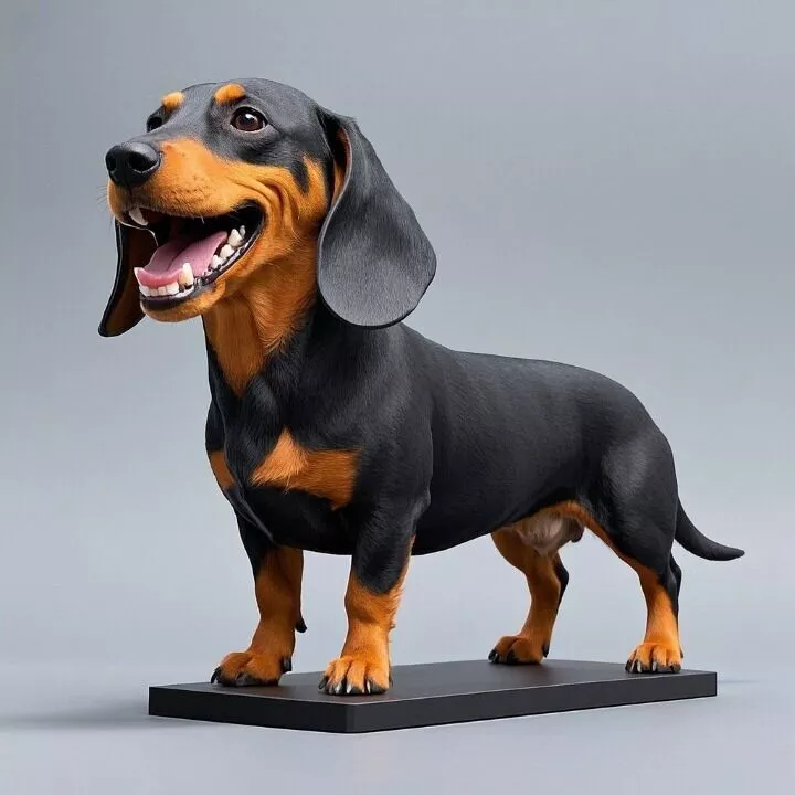 4028 Laughing Dachshund 3D Printed Statue STL DND 3D print model