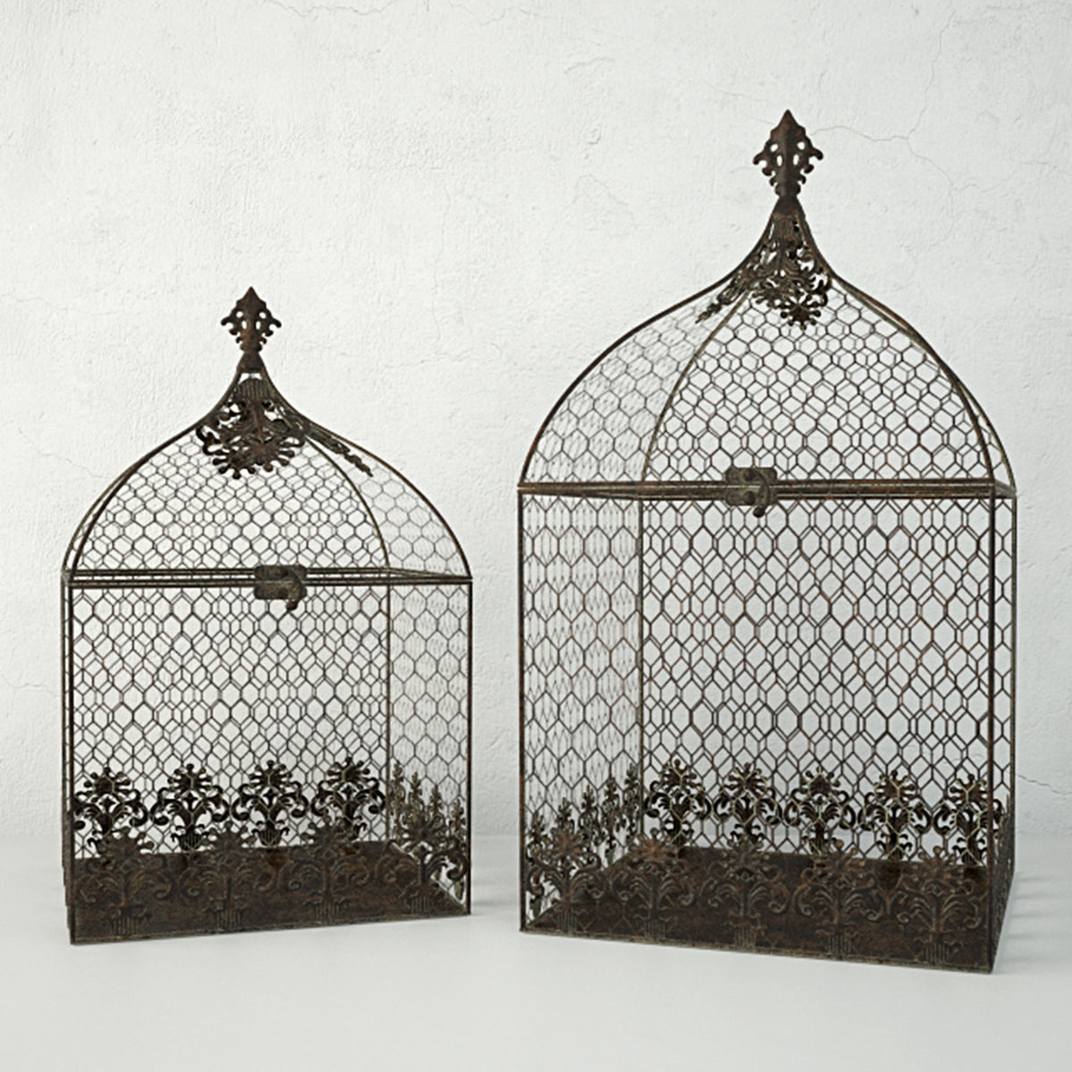 Square Birdcages 3D model_1