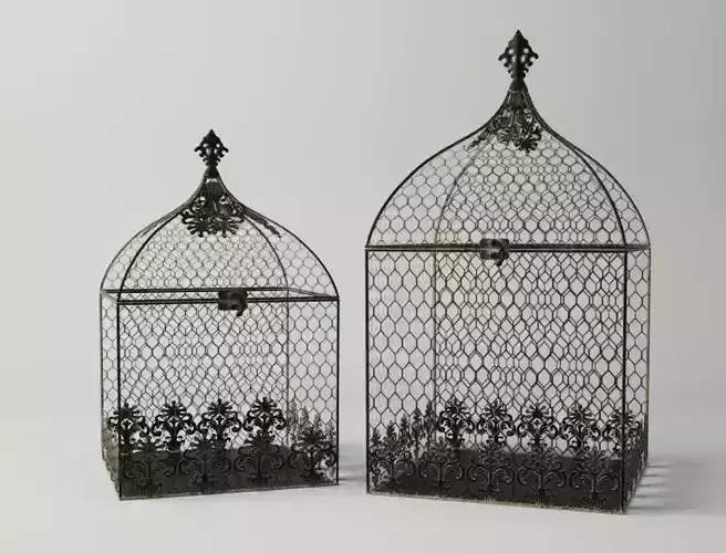 Square Birdcages 3D model