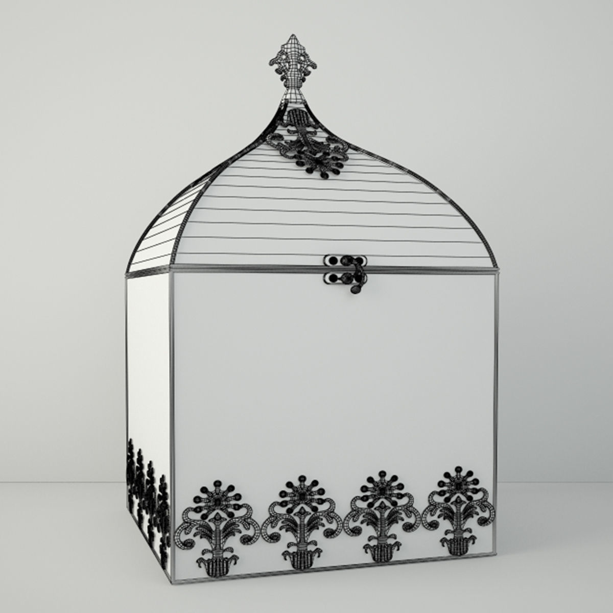 Square Birdcages 3D model_4