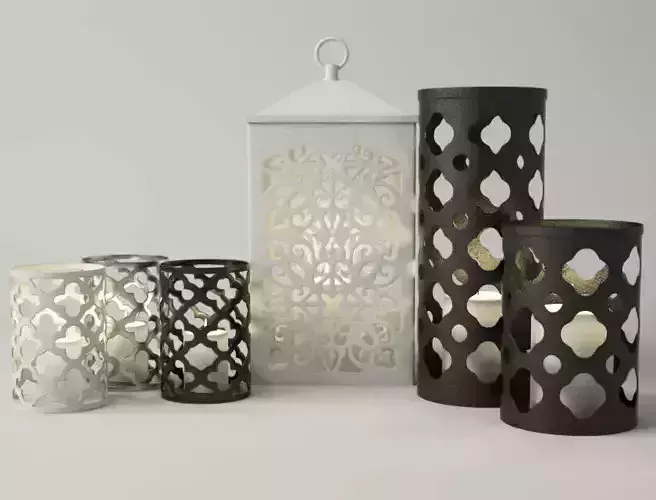 Cutout Candleholders