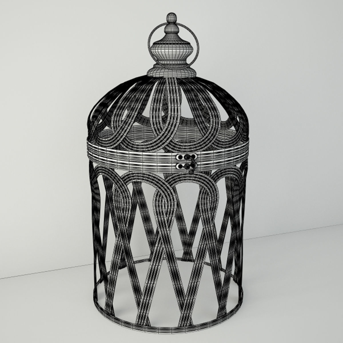Jennifer Bird Cage Decor 3D model_4