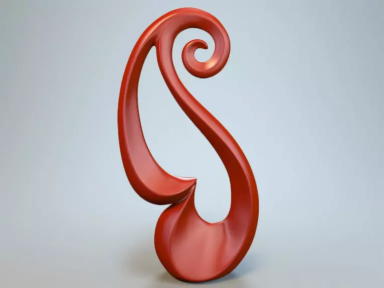 Abstract Figure m017 P 3D print model_0