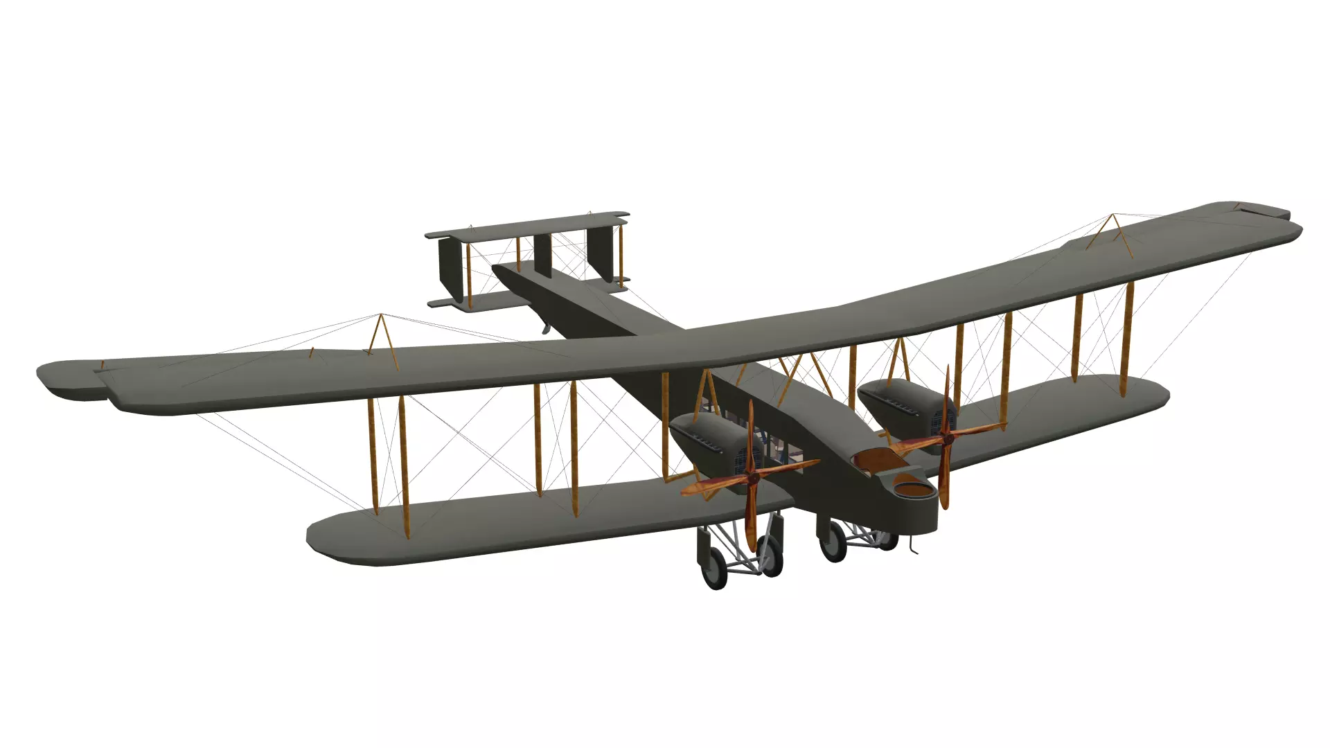 Handley Page Type O Low-poly 3D model