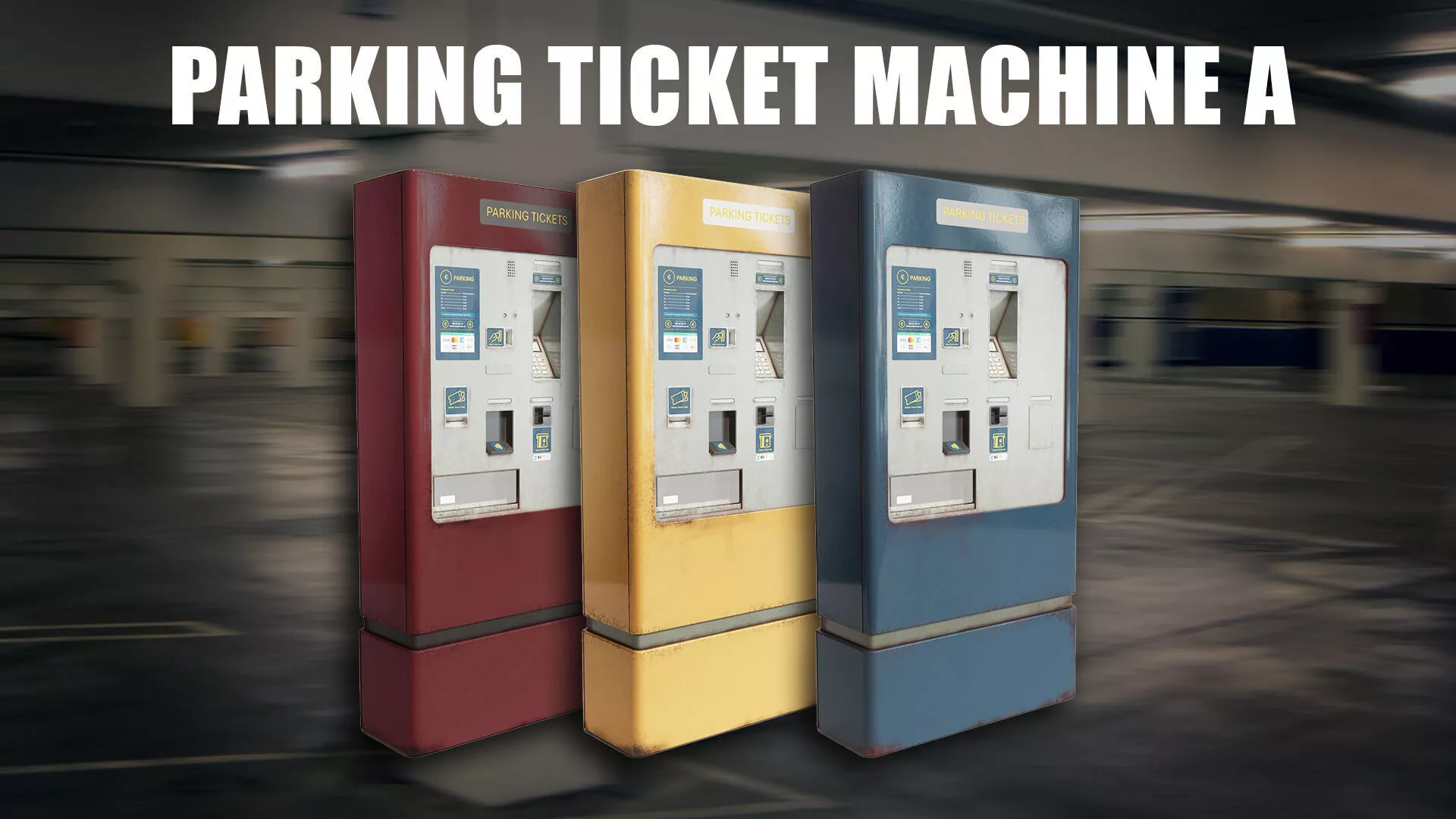 Parking Ticket Machine A Low-poly 3D model