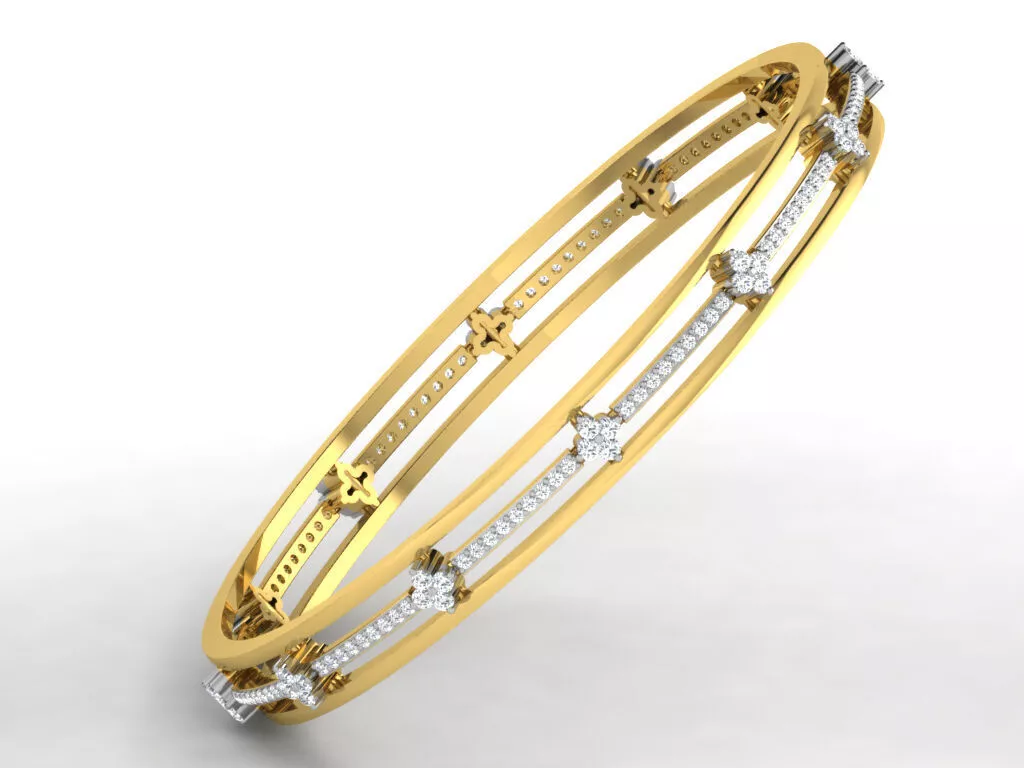 SILVER AND GOLD BANGLES 3D print model