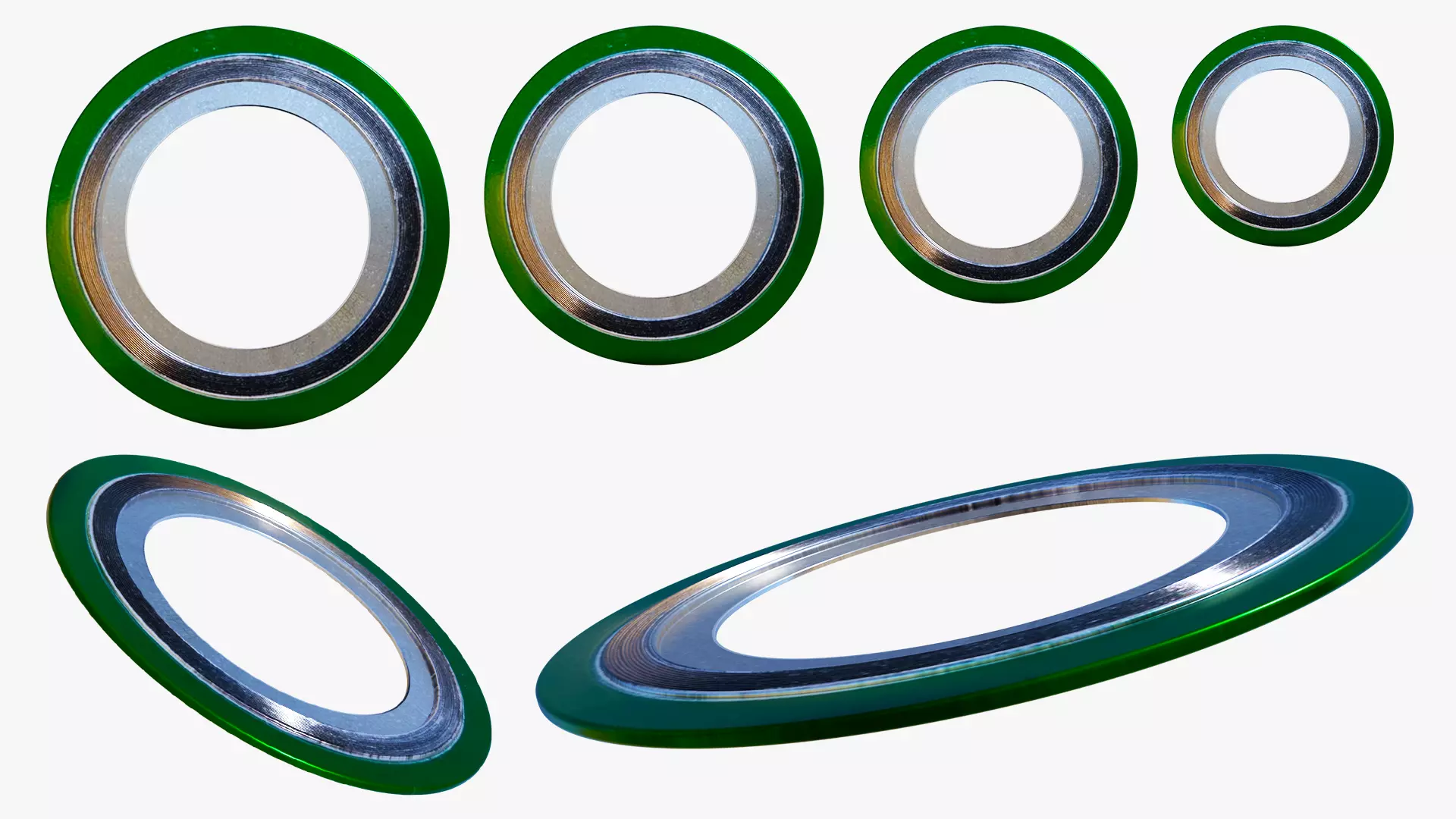 Spiral Wound Gasket Flange Seal 3D model
