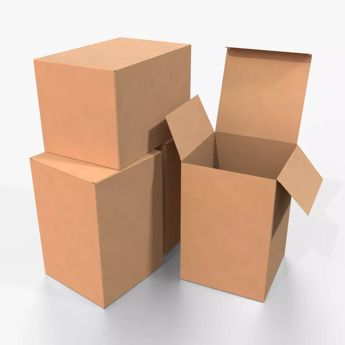 Tuck Top Box - Large Packaging Box Low-poly 3D model