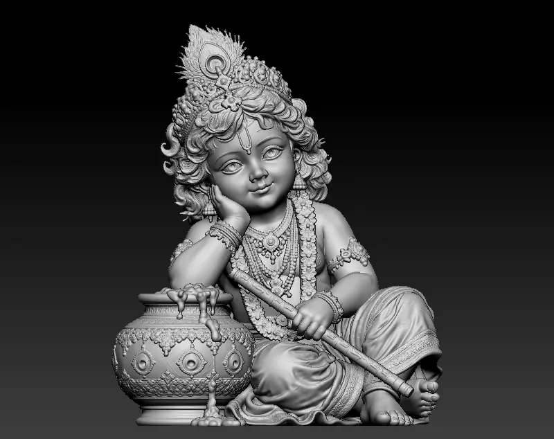 little krishna 3d printed model 3D print model
