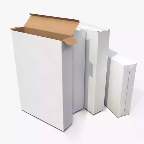 Tuck Top Box - White Tall Thin Packaging Box