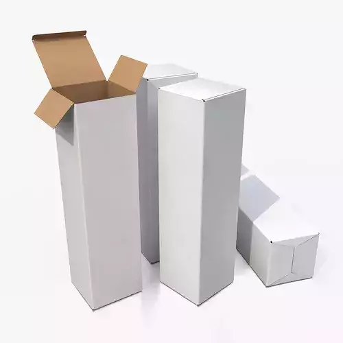 Tuck Top Box - White Tall Narrow Packaging Box
