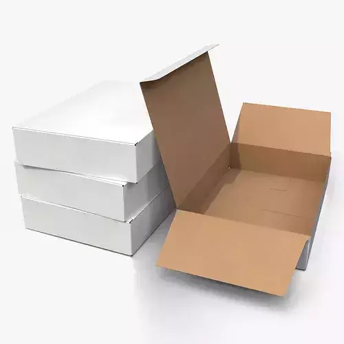 Tuck Top Box - White Flat Rectangular Packaging Box
