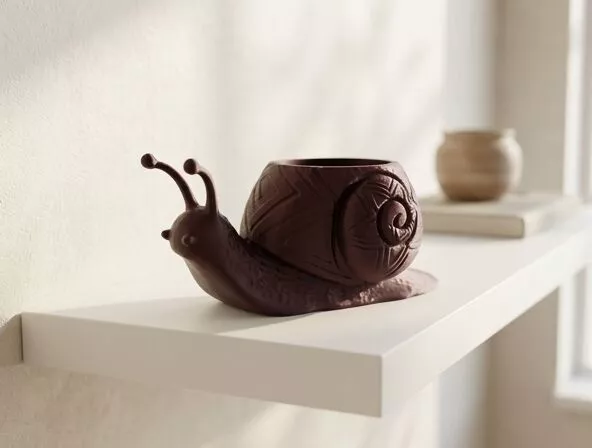 Woodland Snail Planter - Cute Animal Pot for Succulents 3D print model