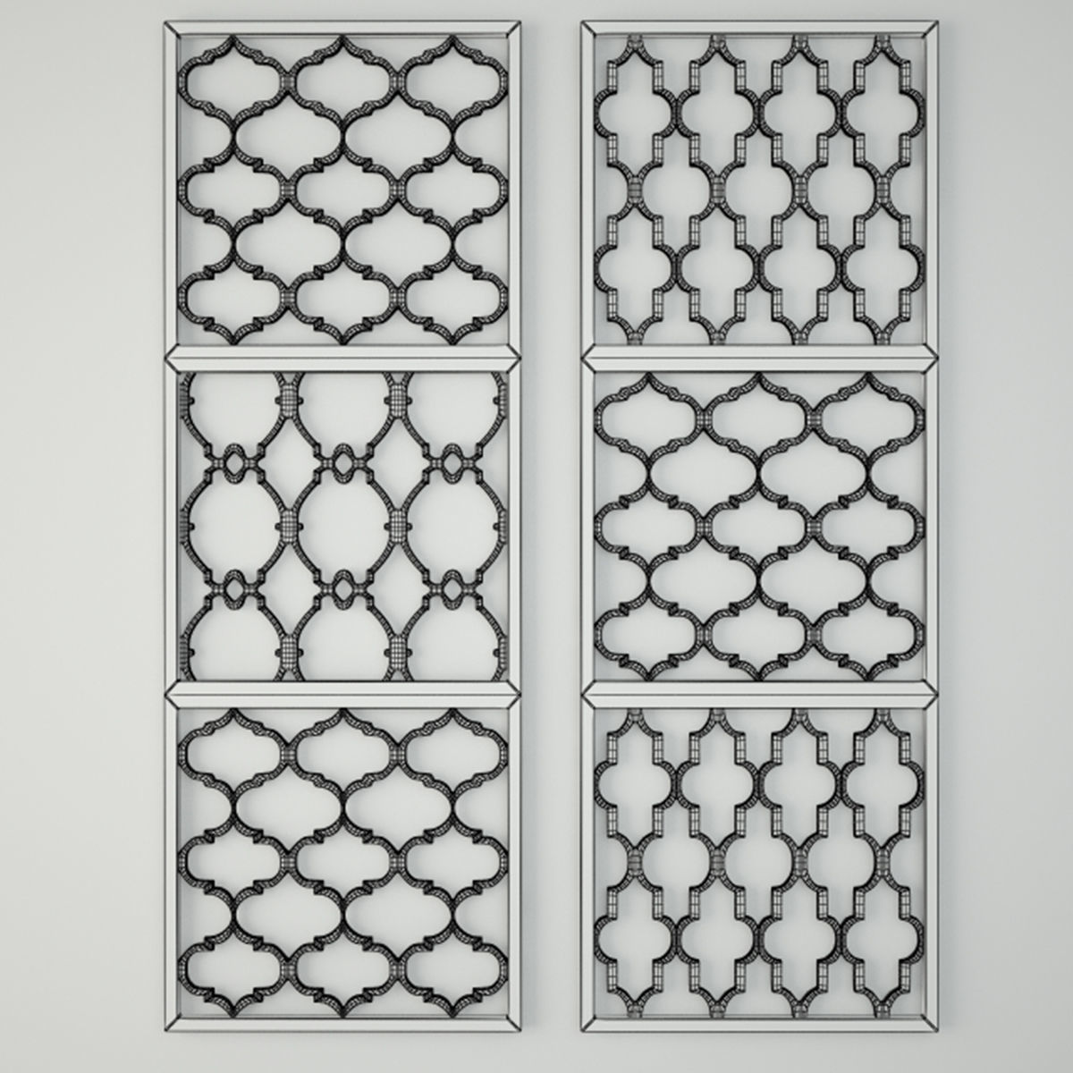 Wall Decor Set 3D model_3