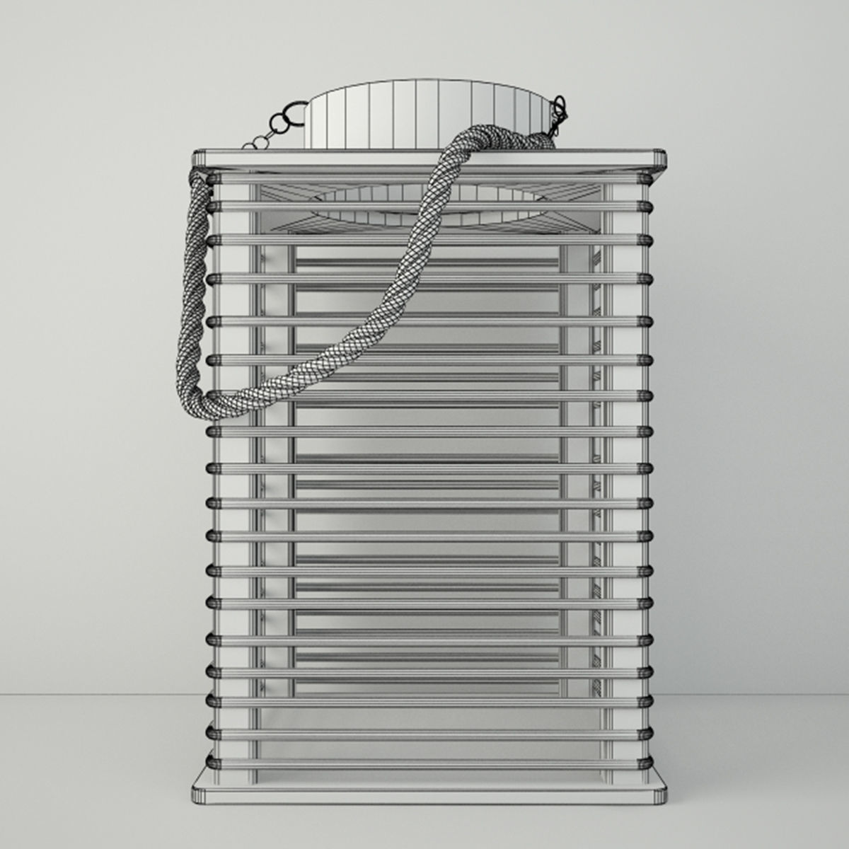 Wooden Lanterns 3D model_3