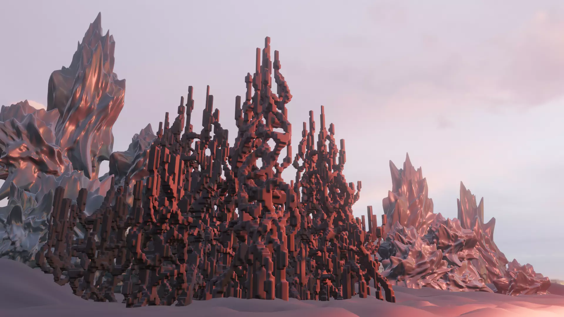 ALIEN BASE STRUCTURE 3D model
