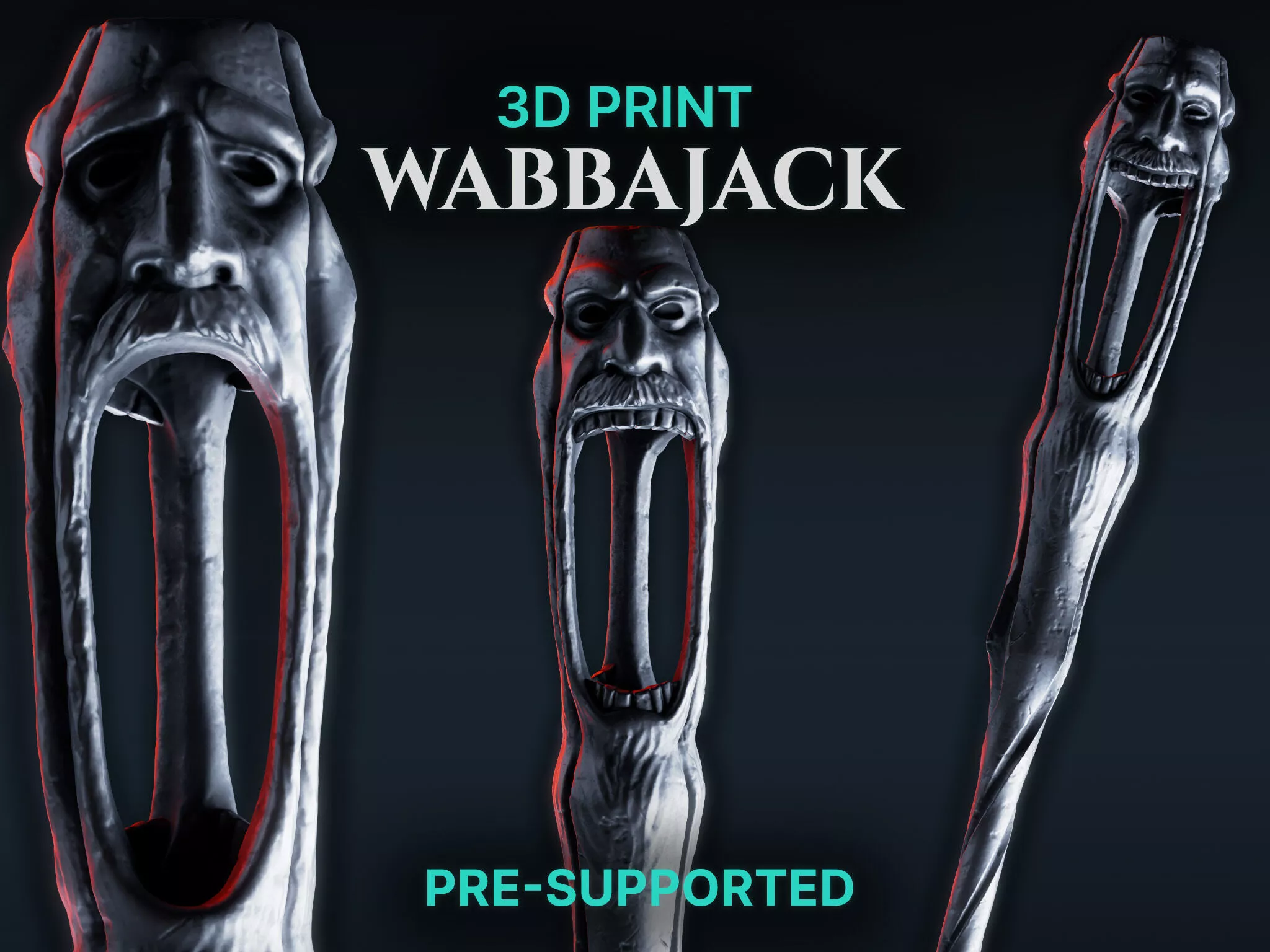 Skyrim Wabbajack Inspired Elder Scrolls Mage Staff 3D Print 3D print model