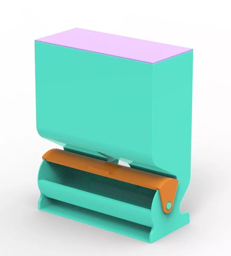 King Quail Dry Food Feeder With Cover And Storage-13 3D print model