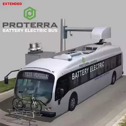 Proterra electric 40 Foot Transit Vehicle Extended Low-poly 3D model