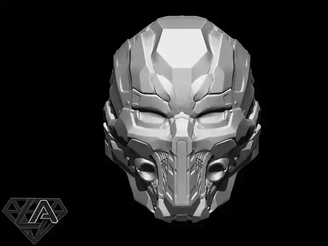  Mortal Kombat X Triborg Smoke Sci fi helmet model