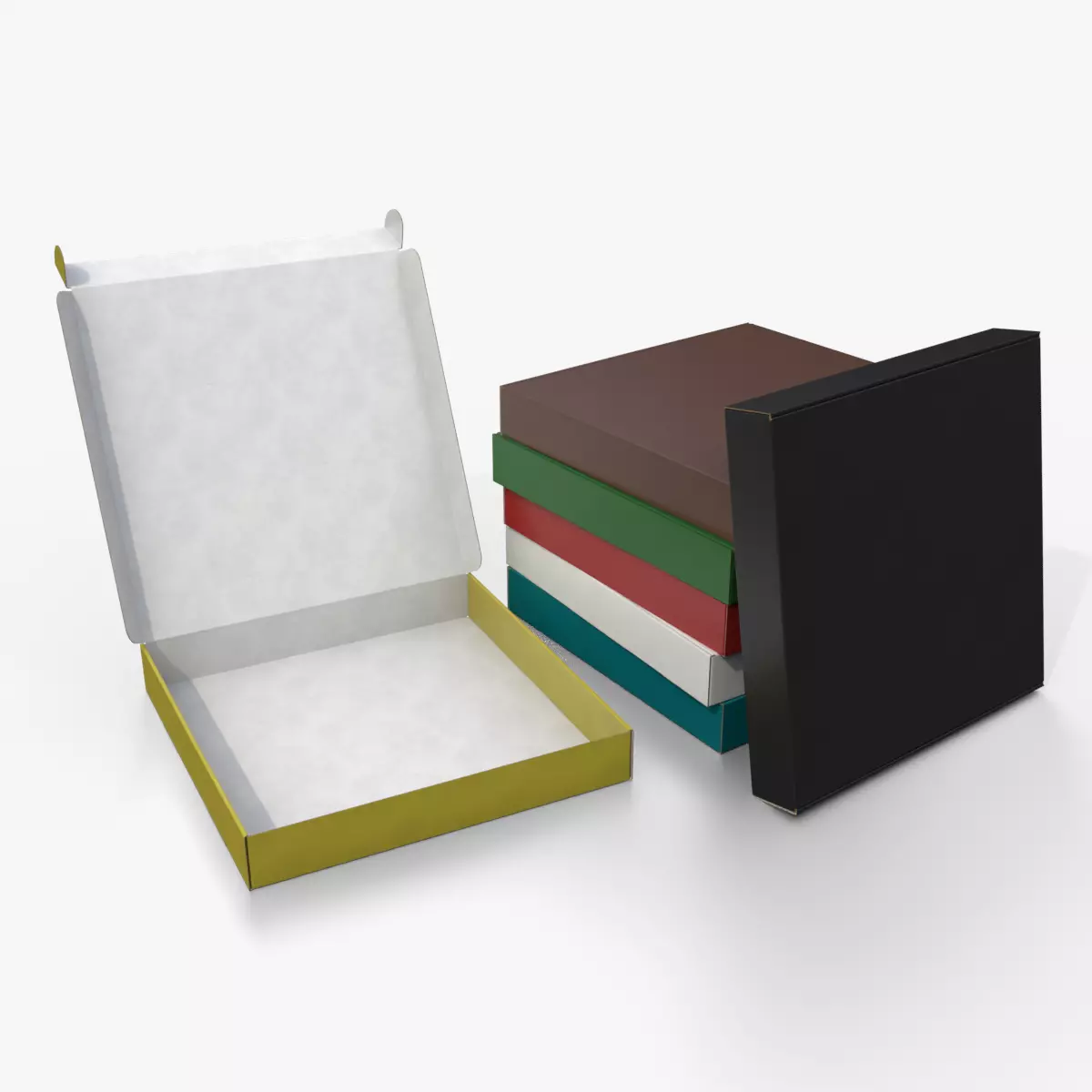 Mailer Box - Large Flat Colored Low-poly 3D model