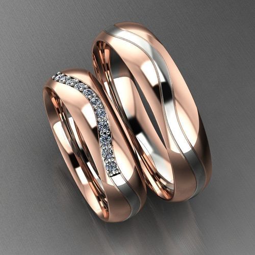 New Classic Duo-Tone Wedding Band 3D print model