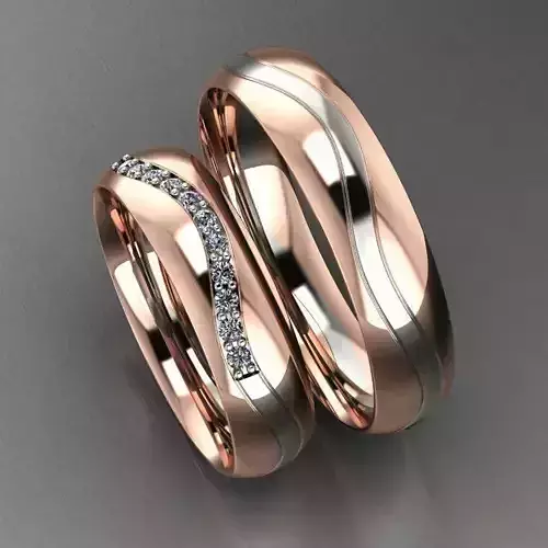 New Classic Duo-Tone Wedding Band