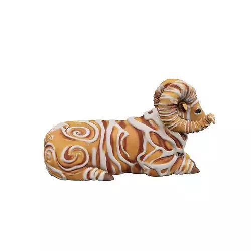 Cinnamon Swirl Ram food 3D model 7
