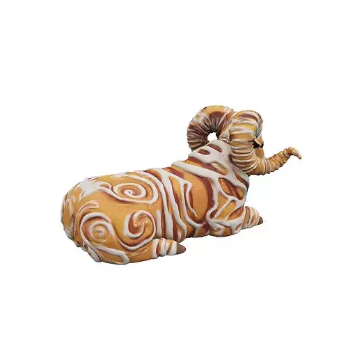 Cinnamon Swirl Ram food 3D model 5