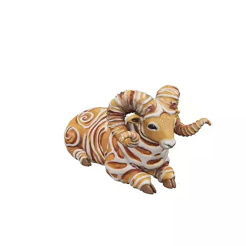 Cinnamon Swirl Ram food 3D model 6