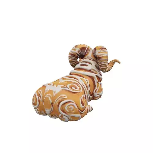 Cinnamon Swirl Ram food 3D model 2