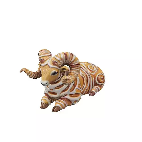 Cinnamon Swirl Ram food 3D model 4