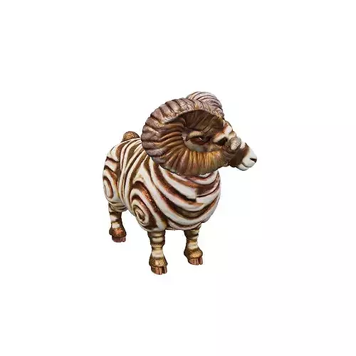 Cinnamon Swirl Sheep food 3D model 2