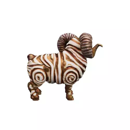Cinnamon Swirl Sheep food 3D model 6