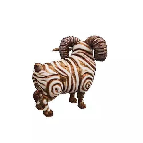 Cinnamon Swirl Sheep food 3D model 3