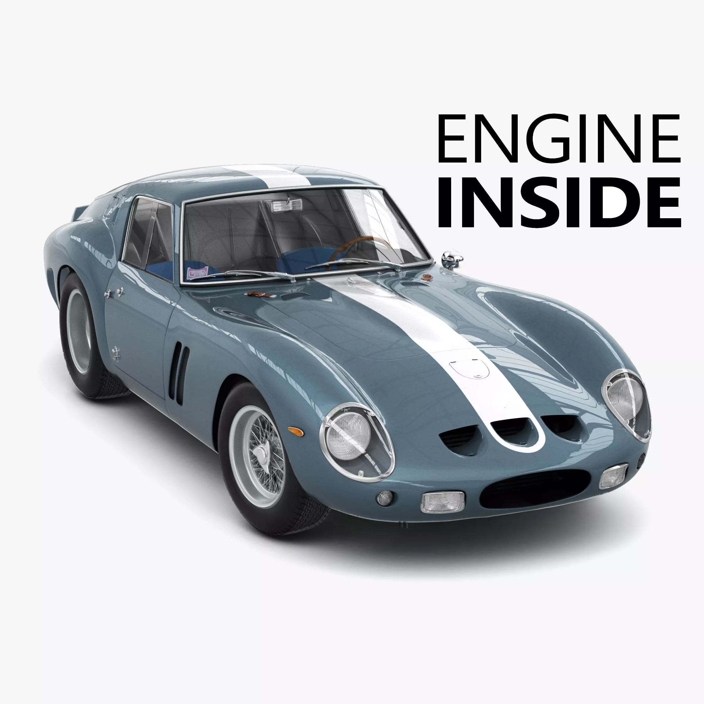 Retro Classic Race Car Sportscar 3387GT 3D model