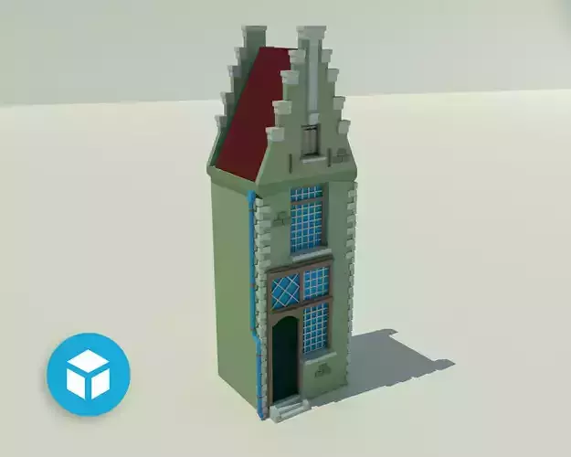 Narrow tenement with olive elevation