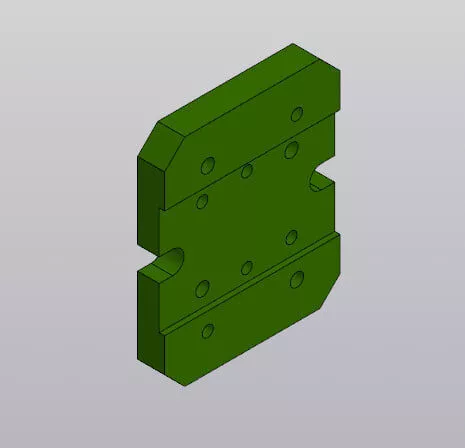 Industrial Mounting Plate with Holes - Machine Base Part 3D model